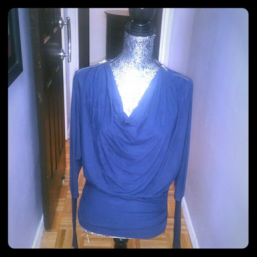 Caribbean Queen Navy Top